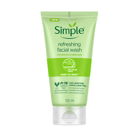 Simple front packaging showing bottle and brand benefits