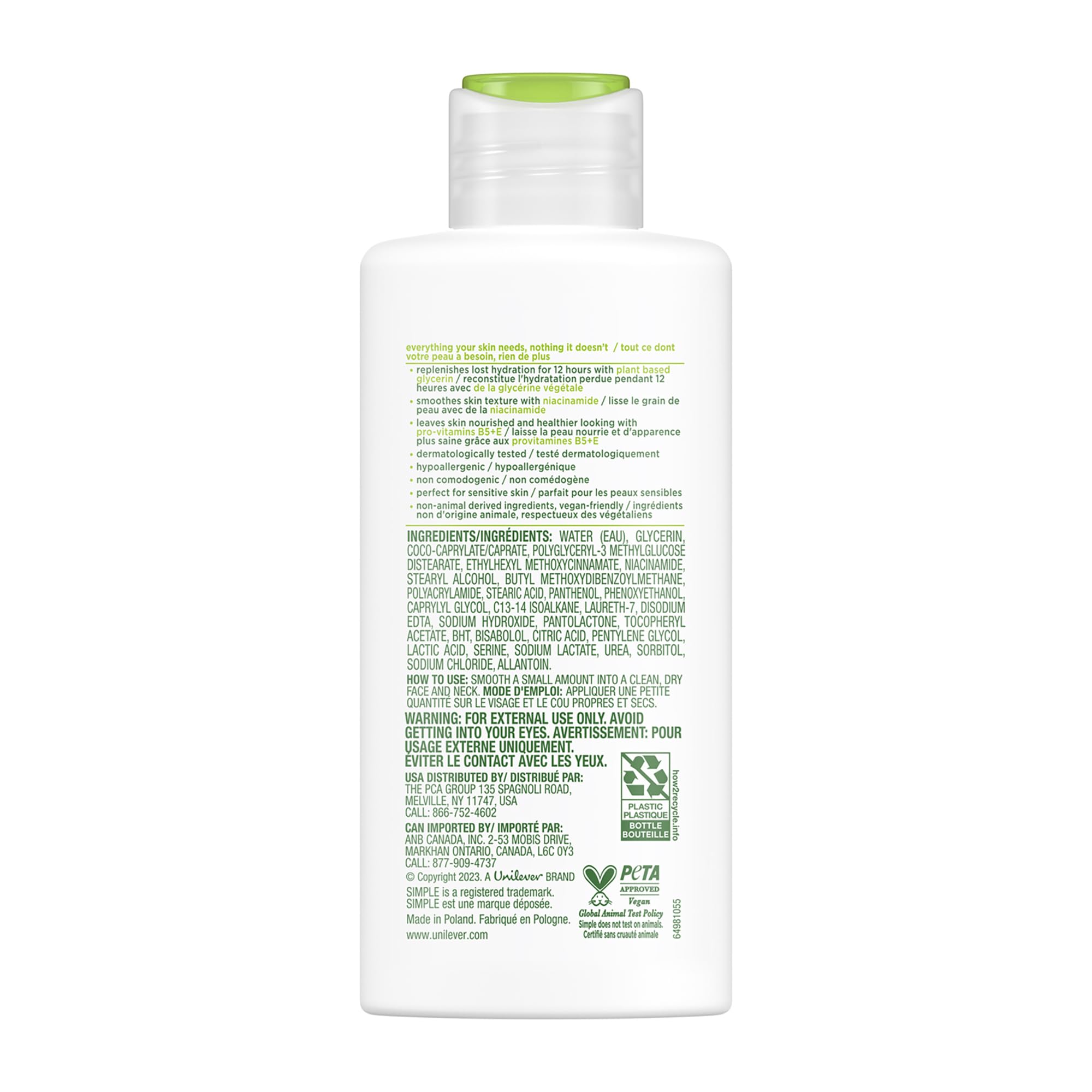 Simple label close-up showing hypoallergenic and non-comedogenic benefits