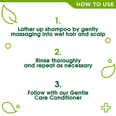 Simple shampoo beside conditioner indicating complementary hair care benefit