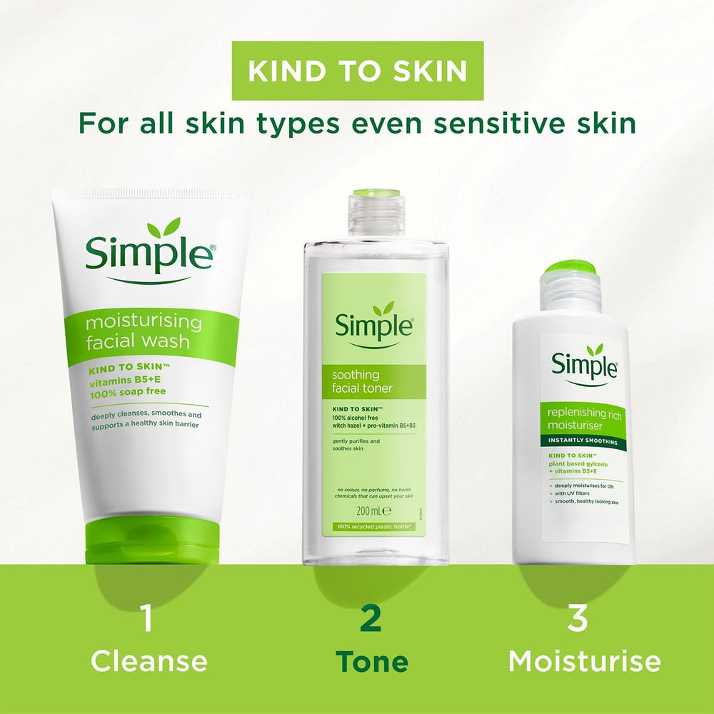 Simple toner held in hand for size comparison and travel-friendly volume benefit