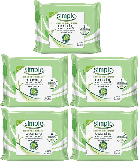 Simple travel pack front view showing compact pack and quick cleansing benefit