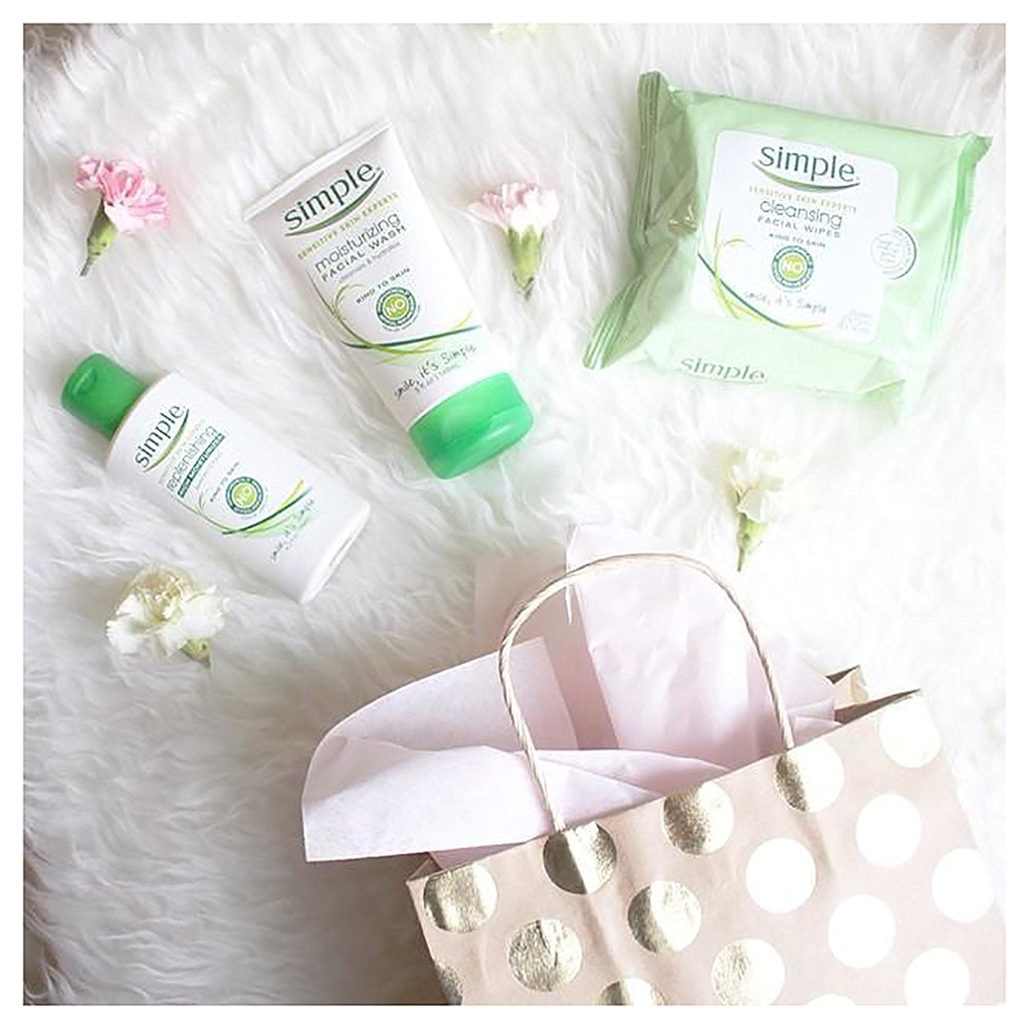 Lifestyle image of Simple wipes in a travel bag for on-the-go hydration