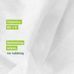 Simple wipes displayed with travel pouch, convenient for trips and gym bags