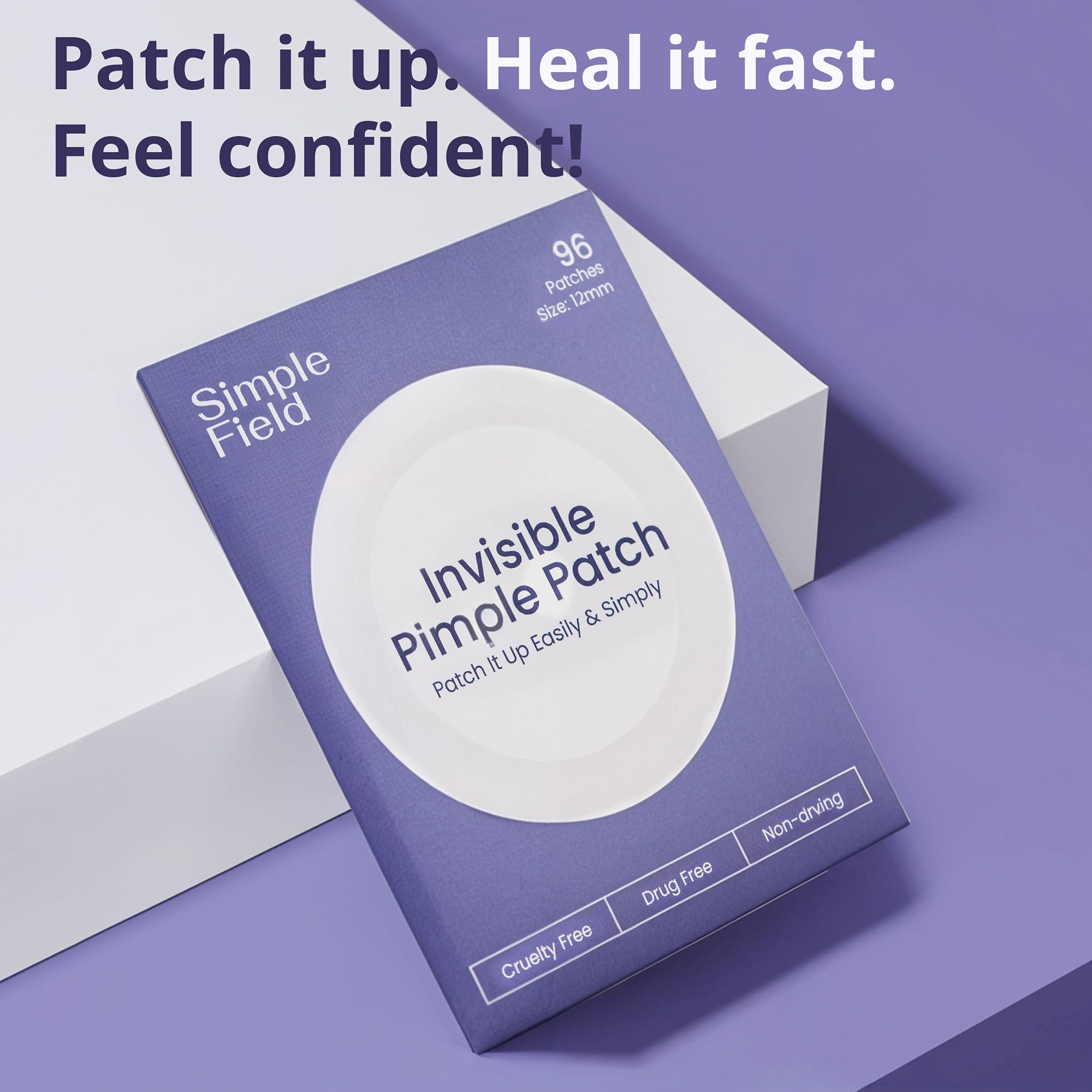 SimpleField patches in a travel pouch showing convenience for on-the-go use