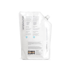 simplehuman close-up label highlighting ingredient simplicity and gentle formulation benefit