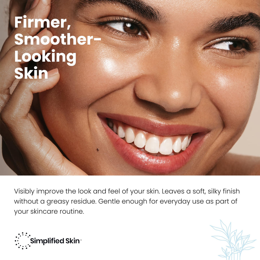 Simplified Skin close-up of cream texture showing smooth consistency benefit: easy absorption