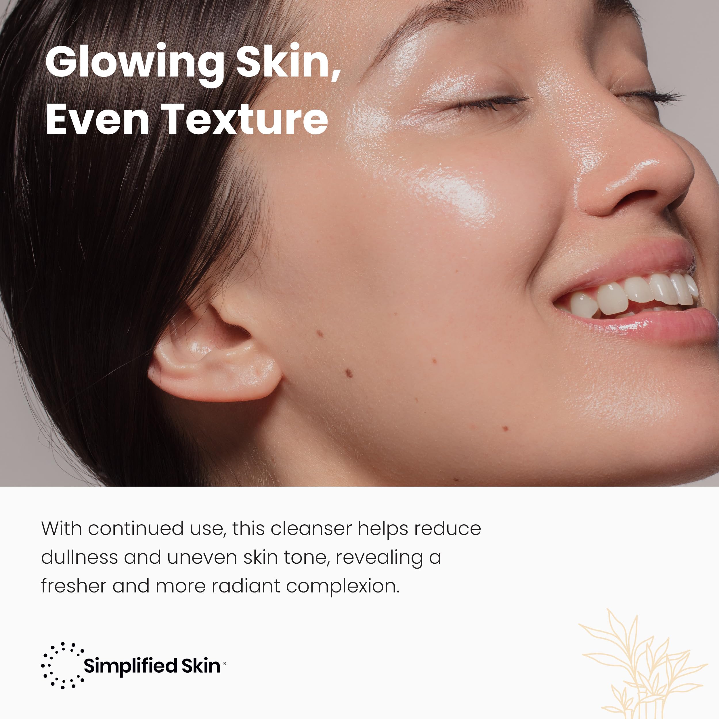 Simplified Skin gentle foam texture close-up showing smooth lather