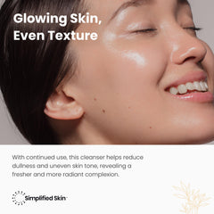 Simplified Skin gentle foam texture close-up showing smooth lather