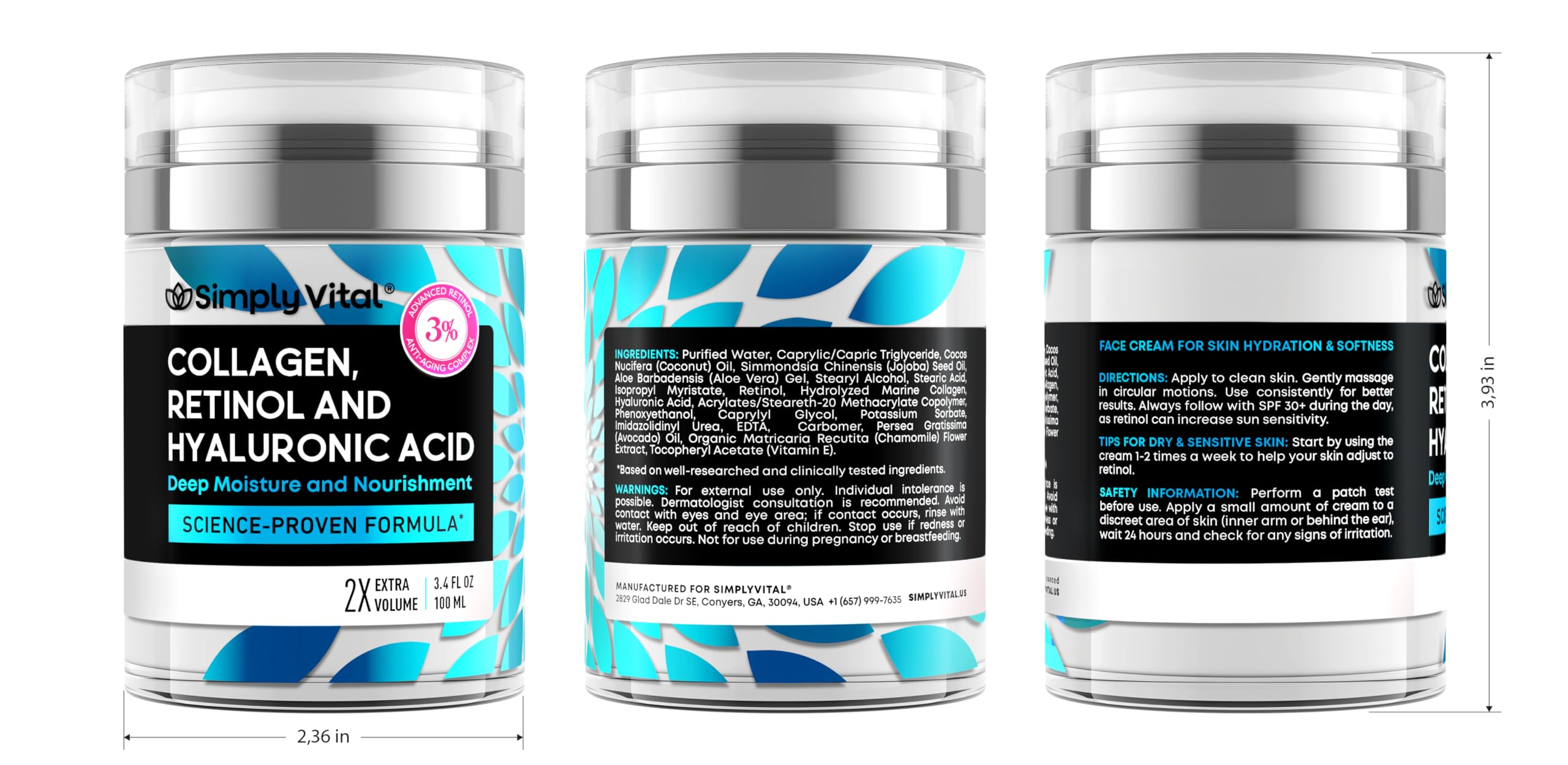 SimplyVital boxed product and jar showing retail-ready presentation