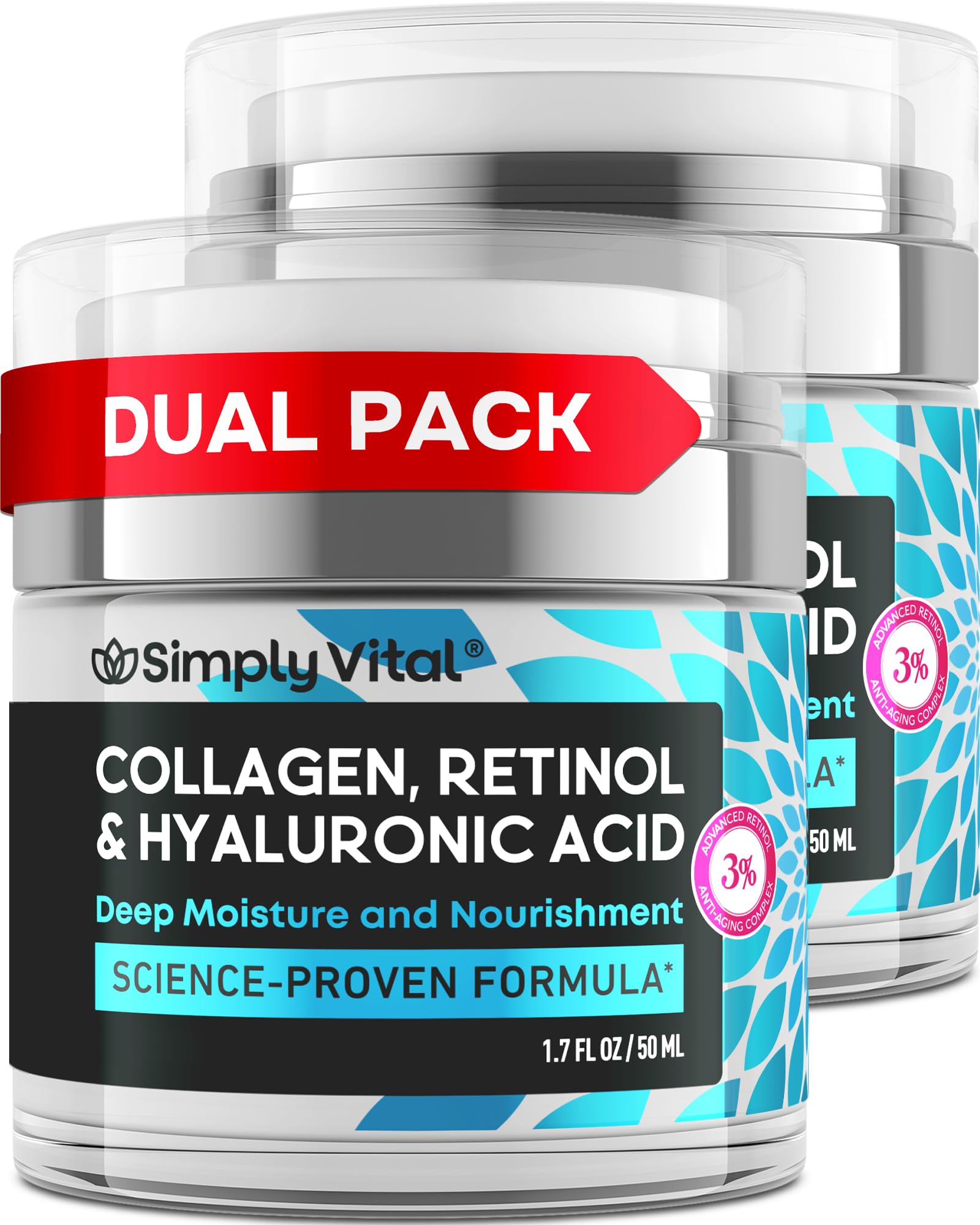 SimplyVital front jar product shot showing clean packaging and size benefit