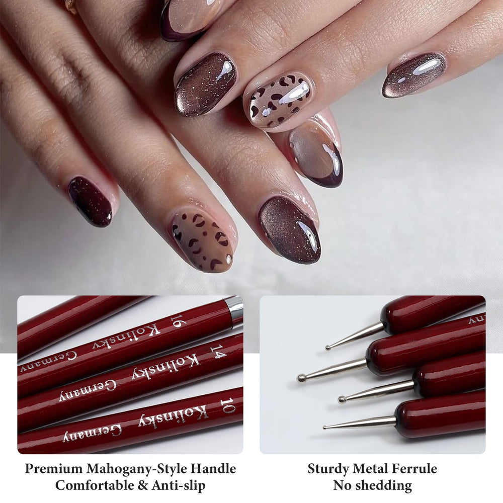 SIMPOR brush applying French tip for neat, salon-quality smile lines