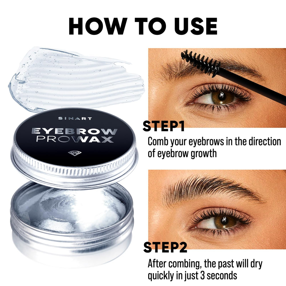 SINART before and after showing laminated fluffy brows and visible lift