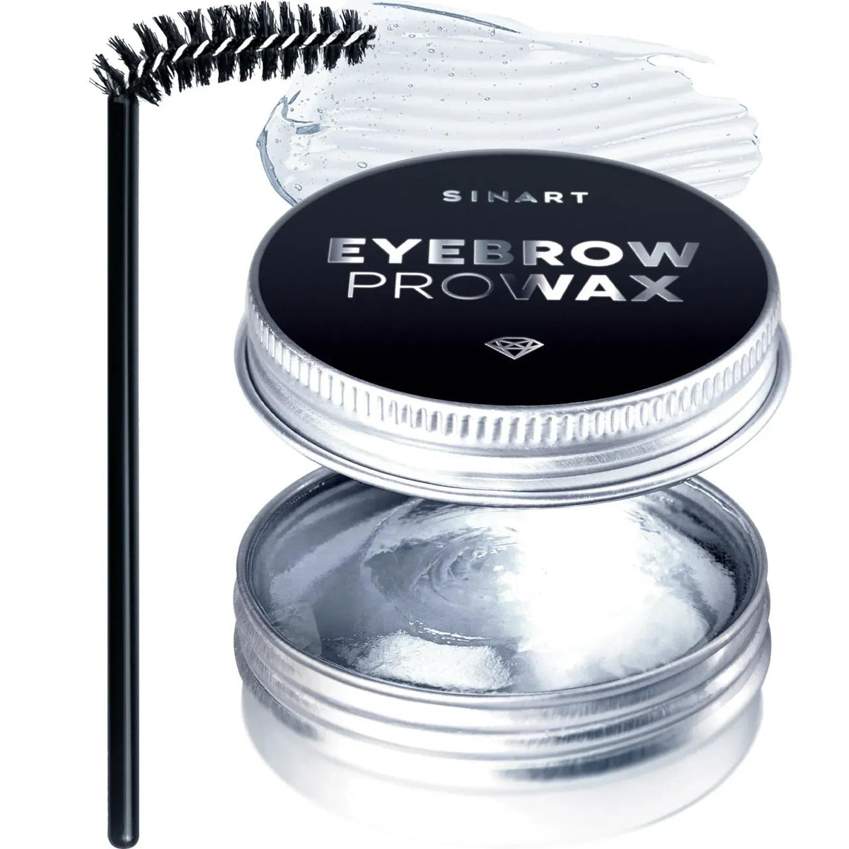 SINART front packaging showing clear brow styling gel and branded label benefits