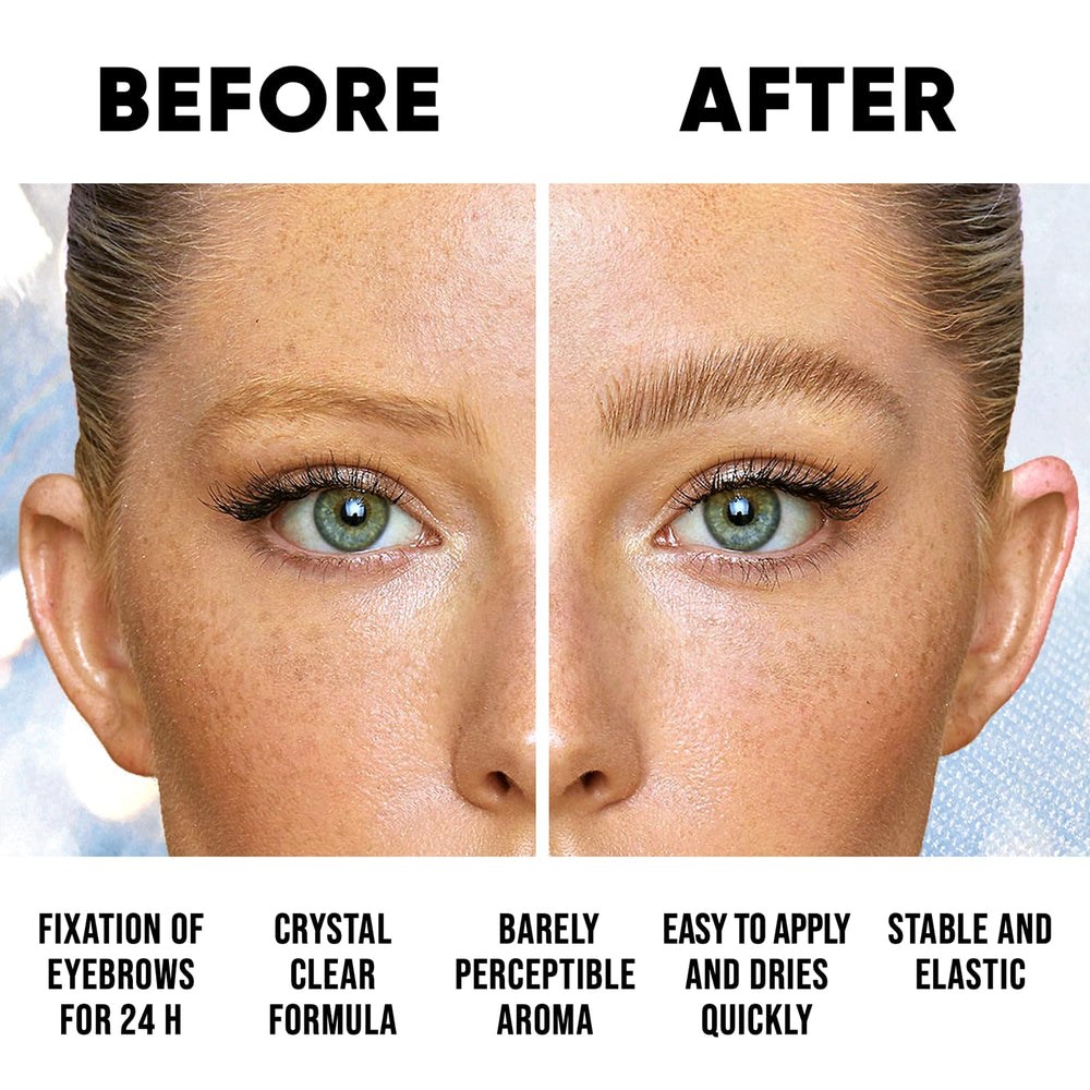 SINART label close-up showing castor oil ingredient for softer, stronger brows