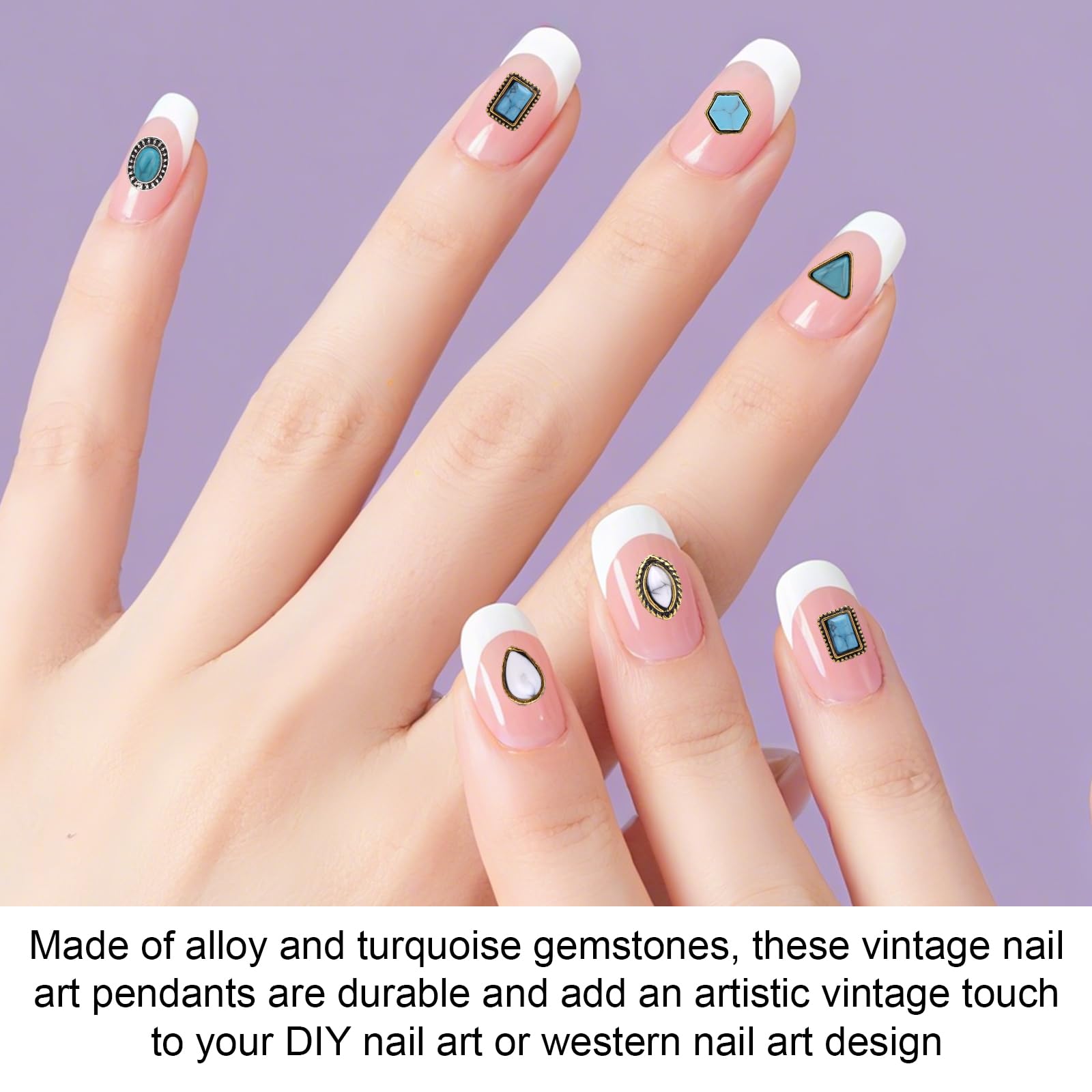 Sinbana charm beside coin to show scale for nail sizing benefit