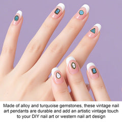 Sinbana charm beside coin to show scale for nail sizing benefit