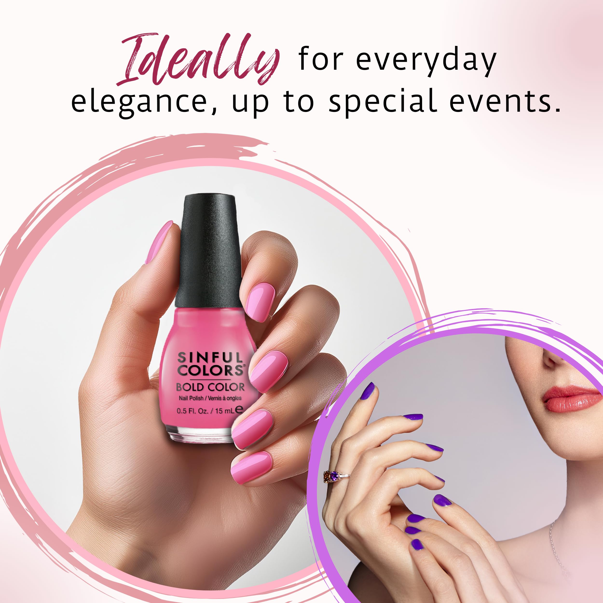 SinfulColors label and cap detail showing brand and shade code for easy identification