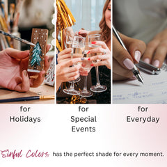 SinfulColors lifestyle manicure on hands coordinating with outfit offering style inspiration
