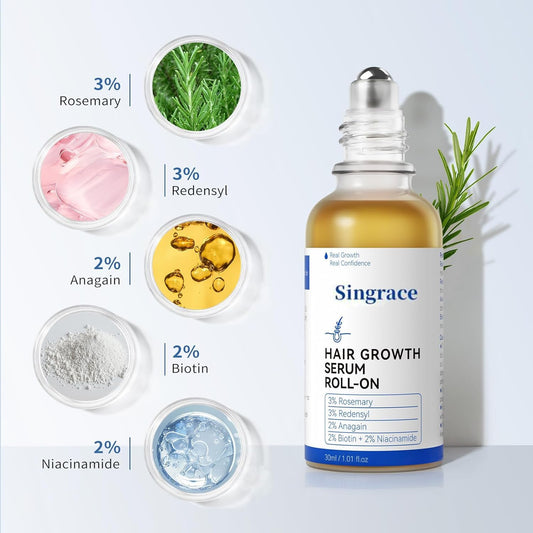 Singrace roll-on head closeup demonstrating precise applicator for targeted benefit