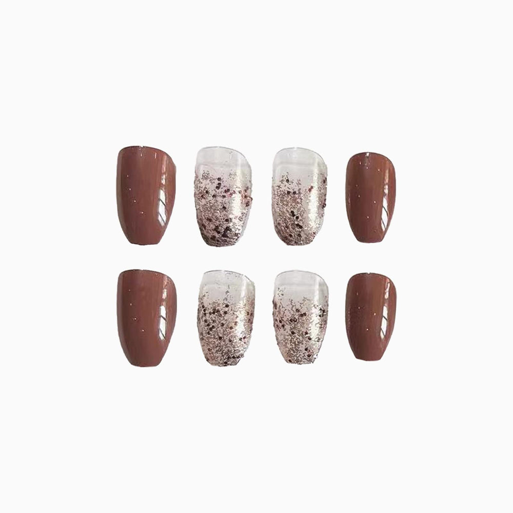 SINHOT close-up of brown gradient shine showcasing smooth gloss and color depth