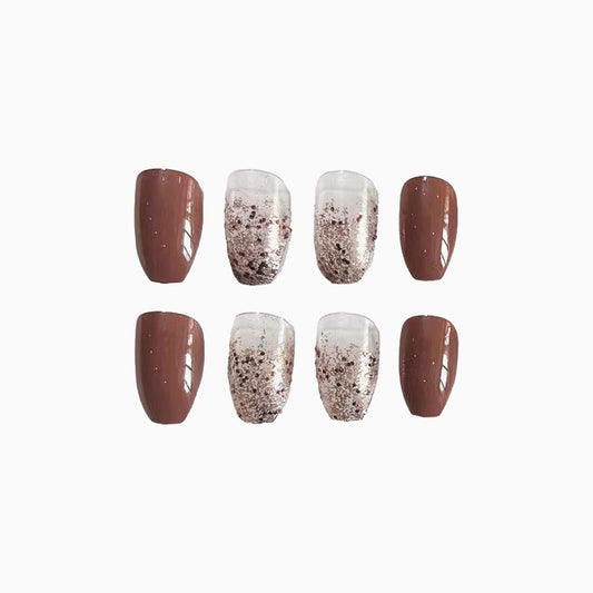 SINHOT close-up of brown gradient shine showcasing smooth gloss and color depth