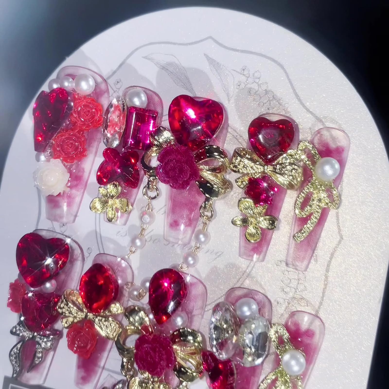 SINHOT close-up of 3D rhinestone detail highlighting sparkle and elegant finish