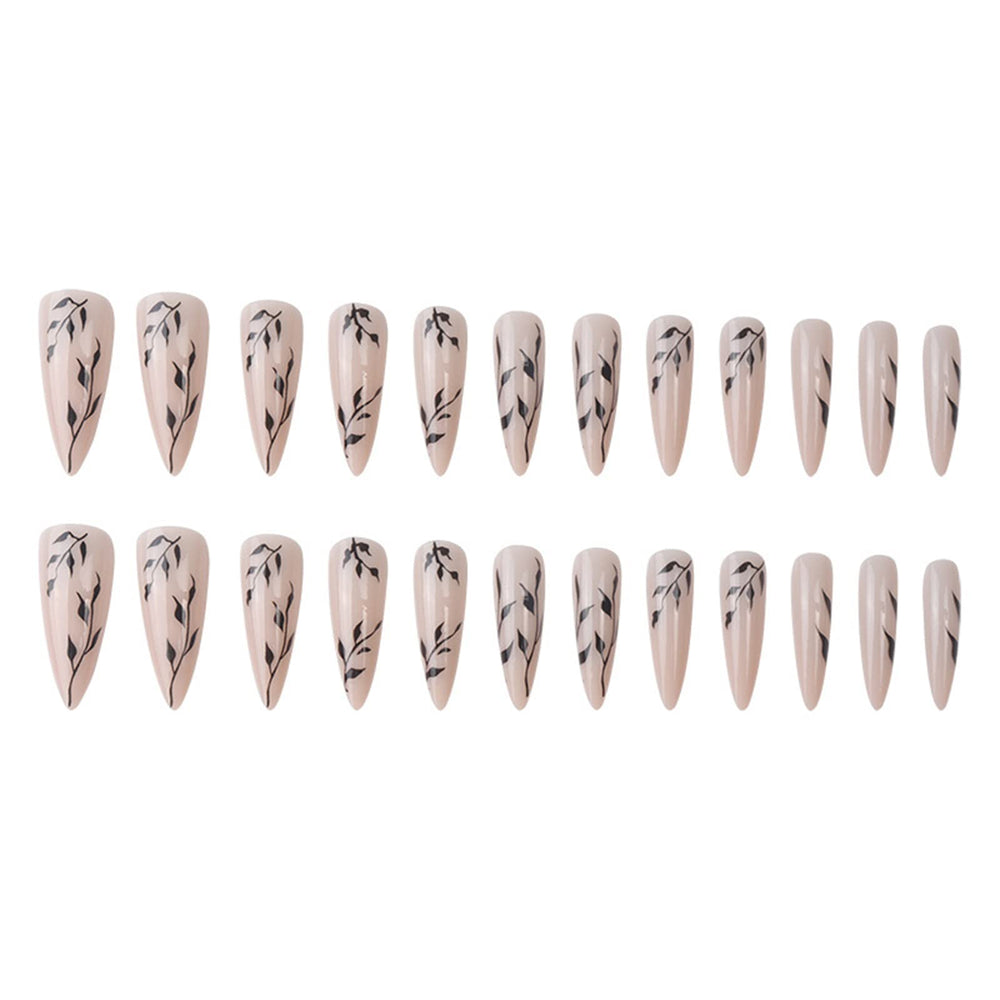 SINHOT side profile of extra-long almond nails demonstrating bold length and shape