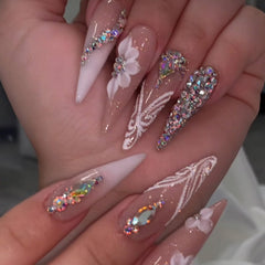 SINHOT close-up of rhinestones and glitter showing detailed sparkle finish