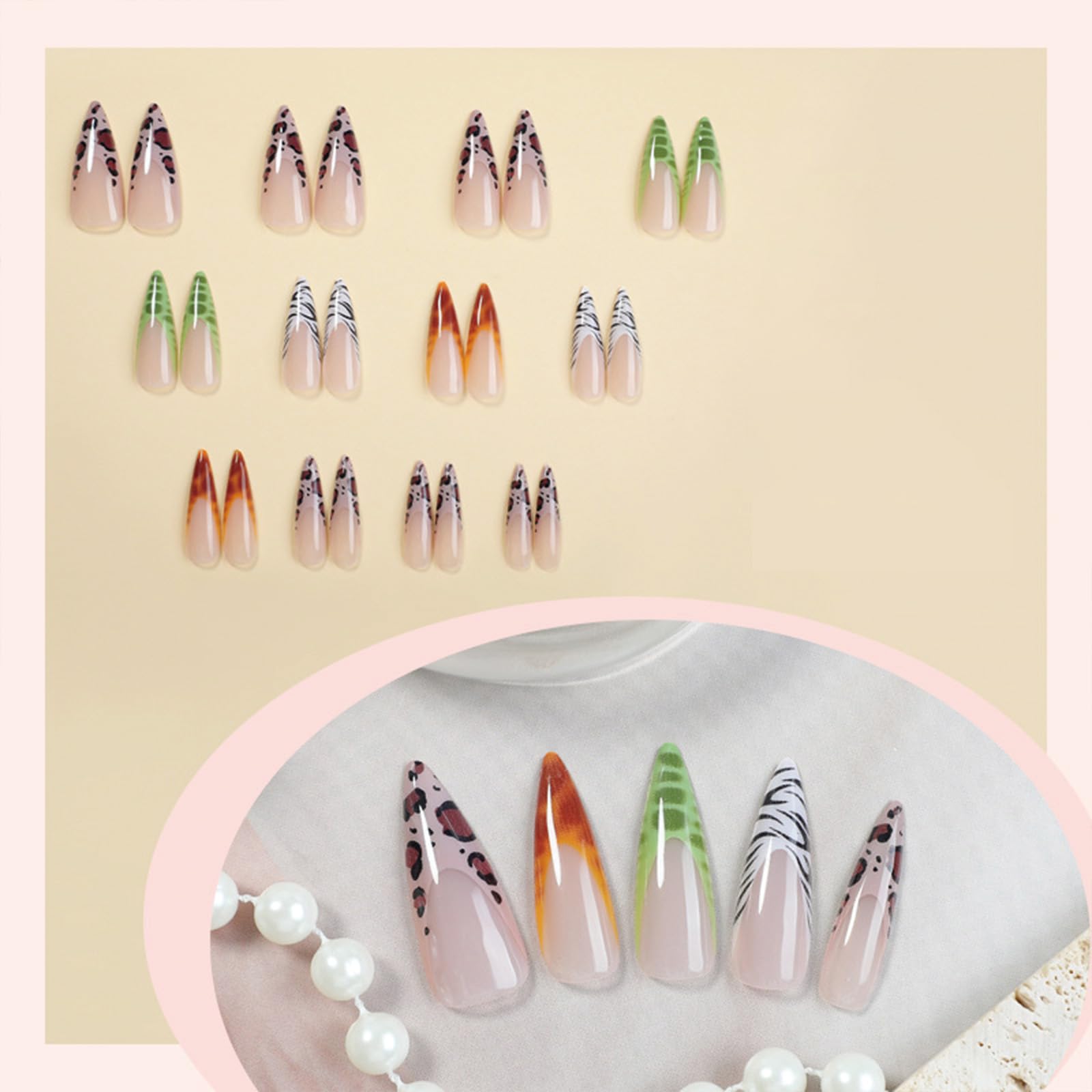 SINHOT close-up ombre French tip stiletto nail showing smooth color gradient finish