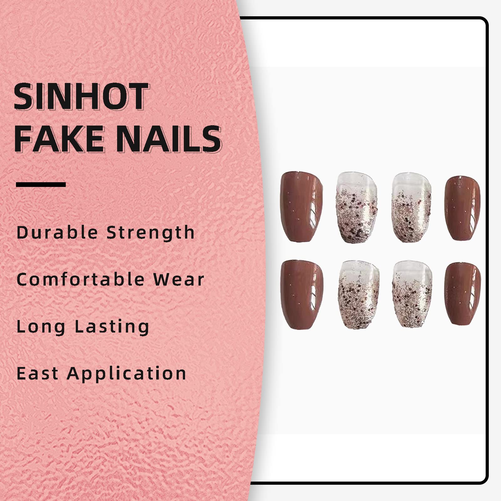 SINHOT hand applying included glue demonstrating easy, fast at-home application