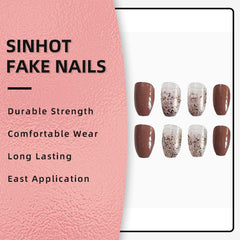 SINHOT hand applying included glue demonstrating easy, fast at-home application