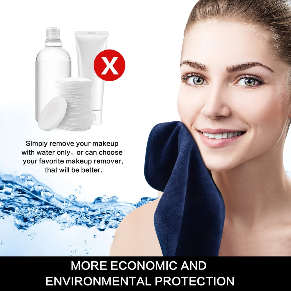 SINLAND damp cloth removing makeup demonstrating effective water-only cleansing