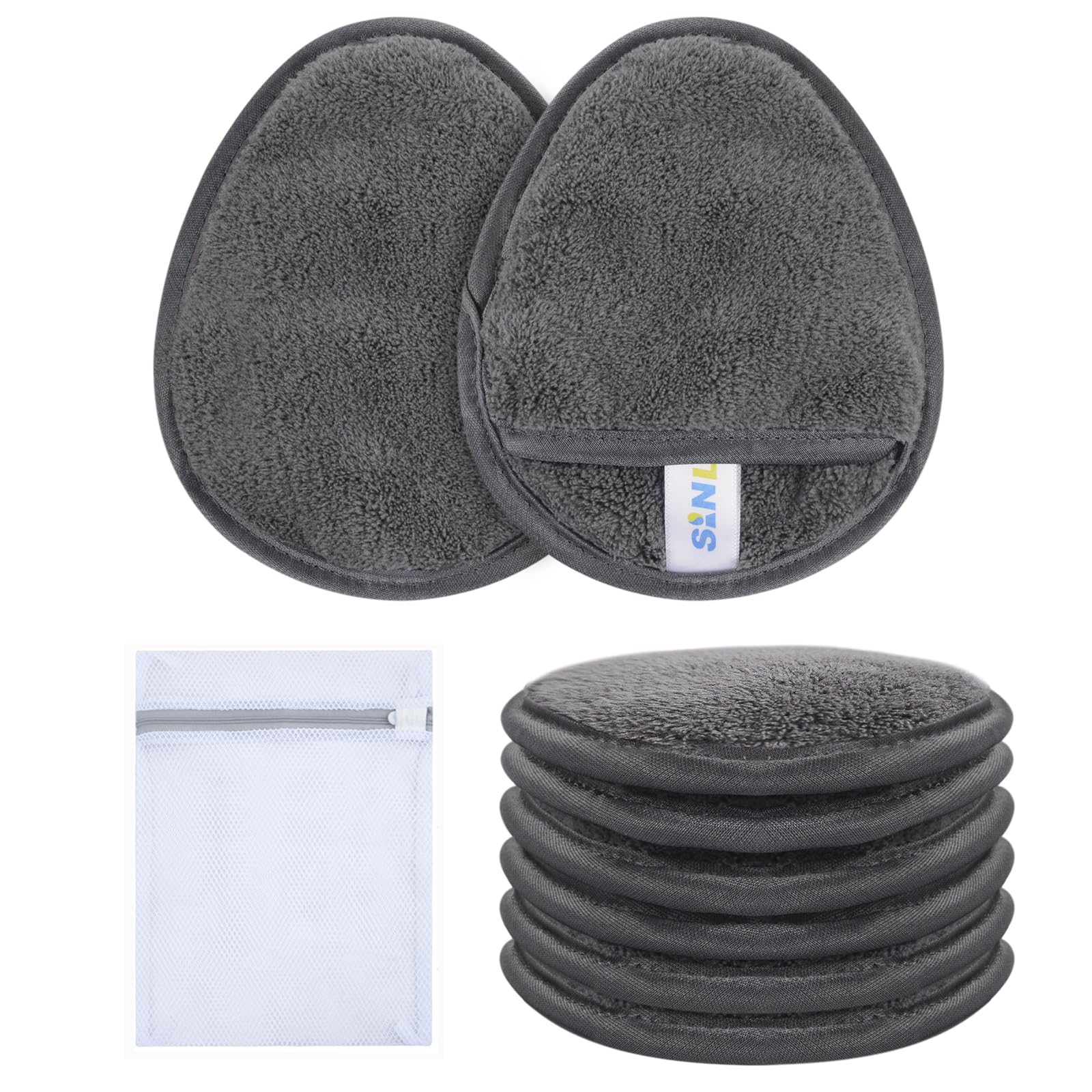 SINLAND front view of grey pad pack showing reusable benefit