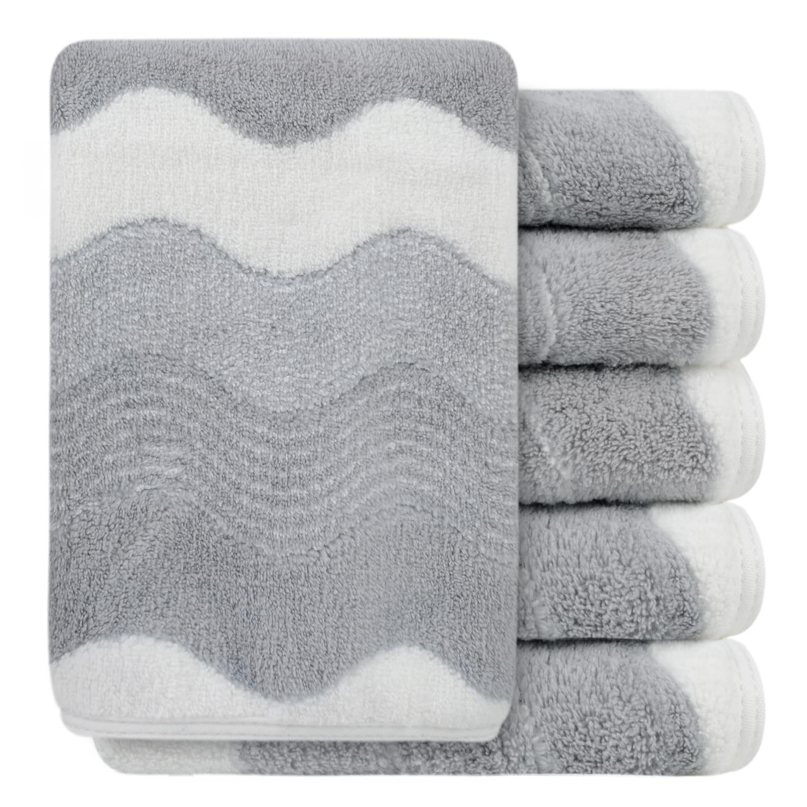 SINLAND front view of folded pack showing multiple washcloths and colors for convenience