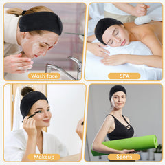 SINLAND headband in use during makeup application benefit: keeps hair away