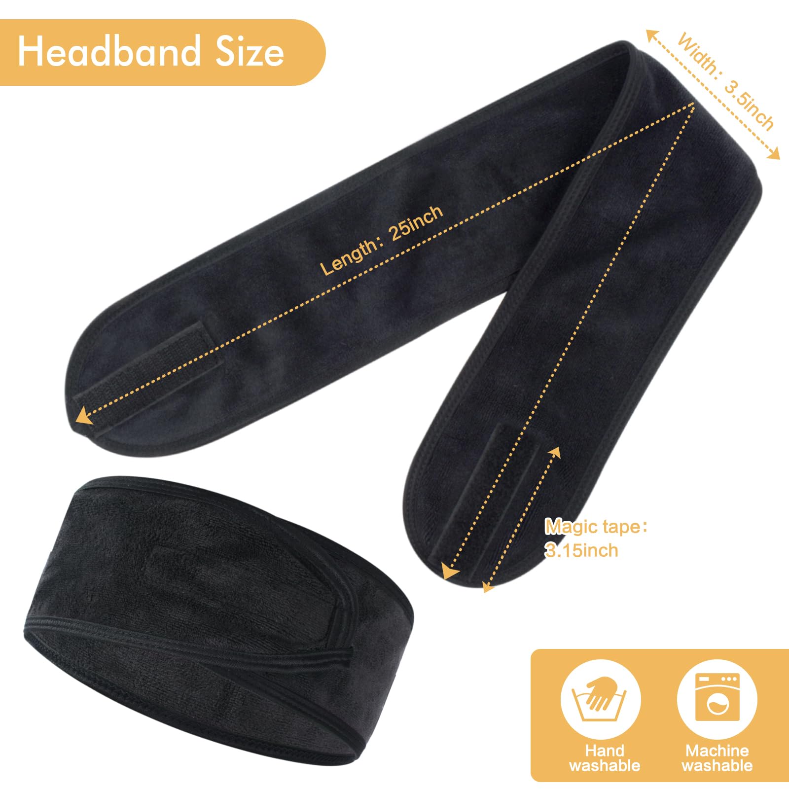 SINLAND headband worn in shower keeping hair dry benefit: stays in place when wet