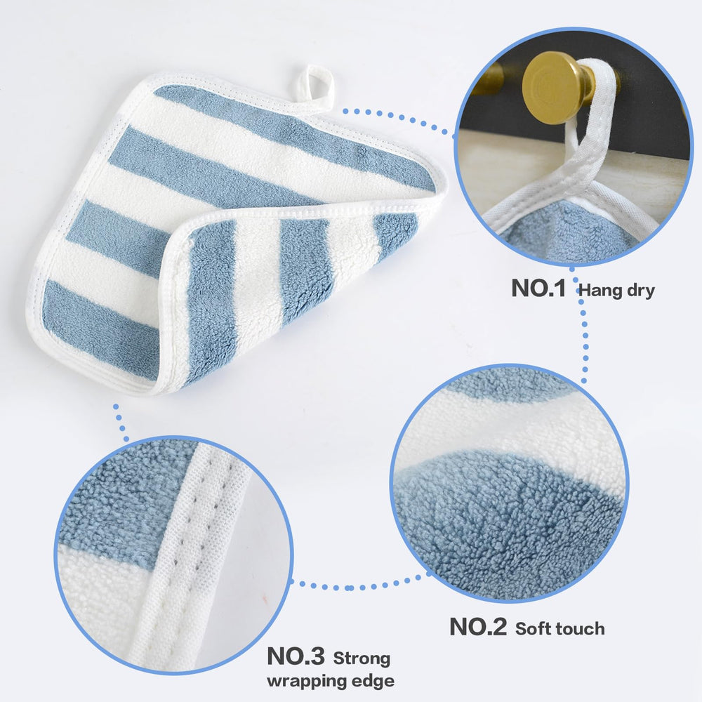 SINLAND cloth in hand to show 8x8 inch scale and convenient size