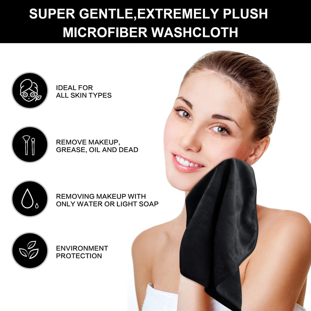 SINLAND cloth removing makeup from skin demonstrating effective chemical-free cleansing