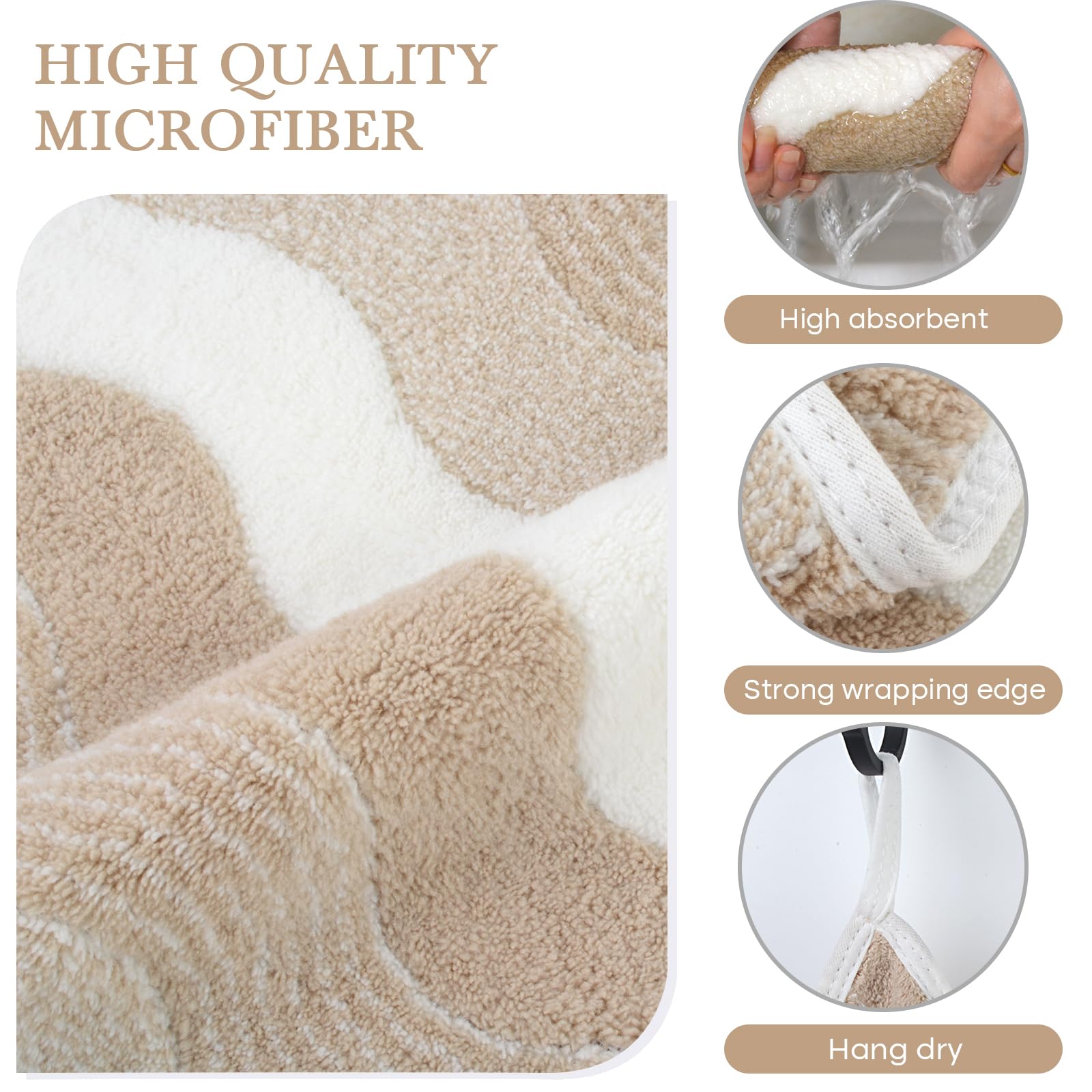 SINLAND sewn hanging loop detail for quick drying and convenient storage