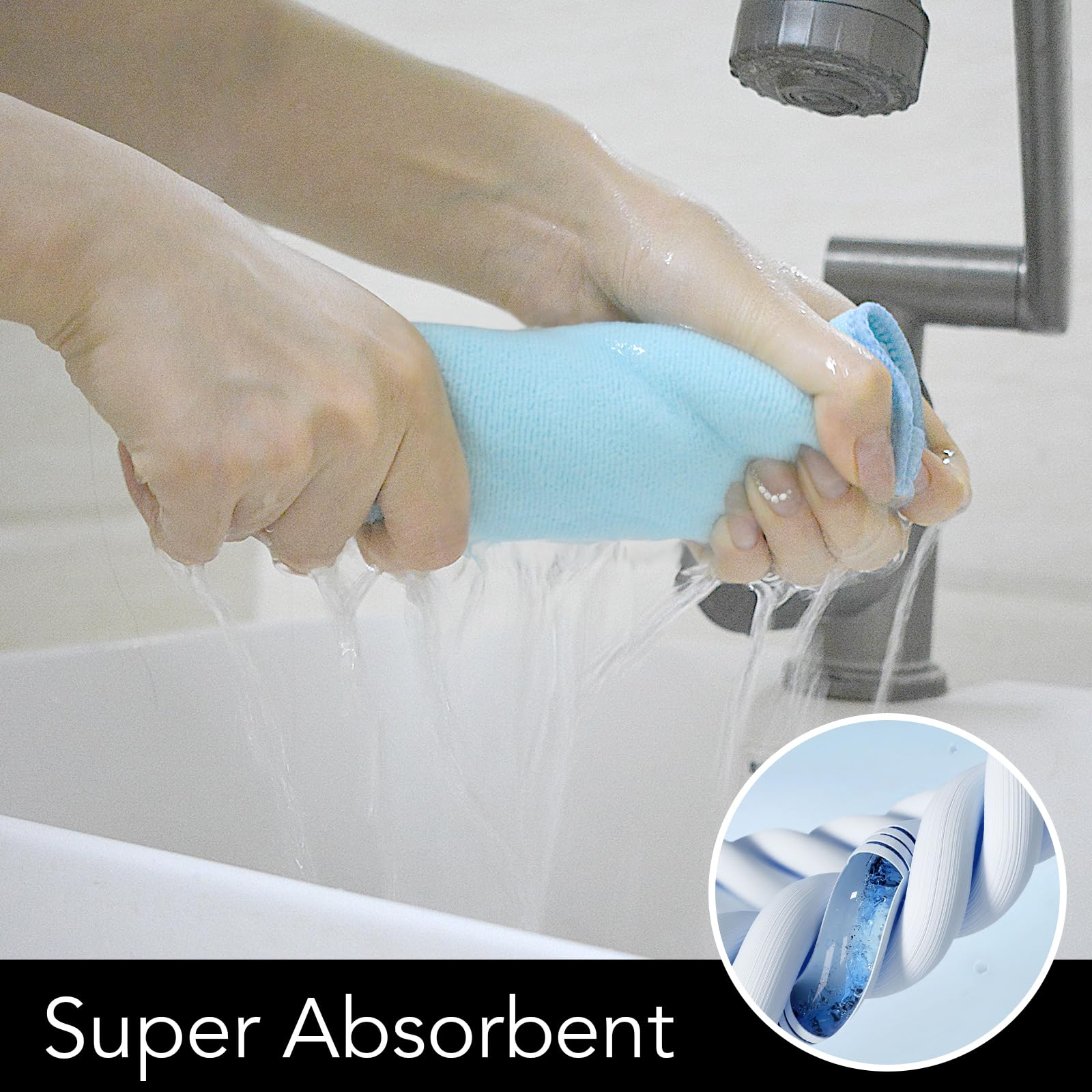 SINLAND washcloth removing makeup with water for clean skin