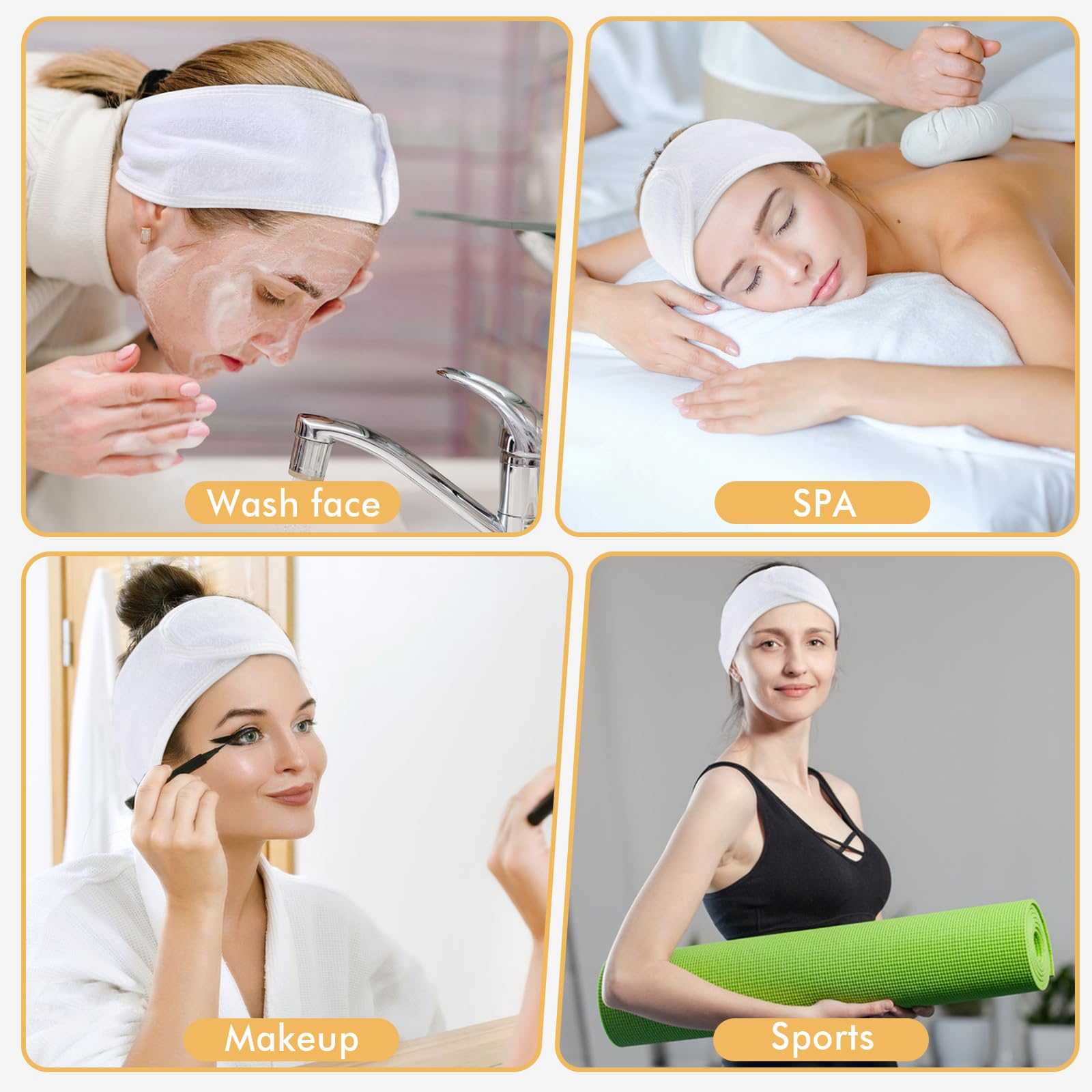 SINLAND used during facial mask application for hair protection and convenience