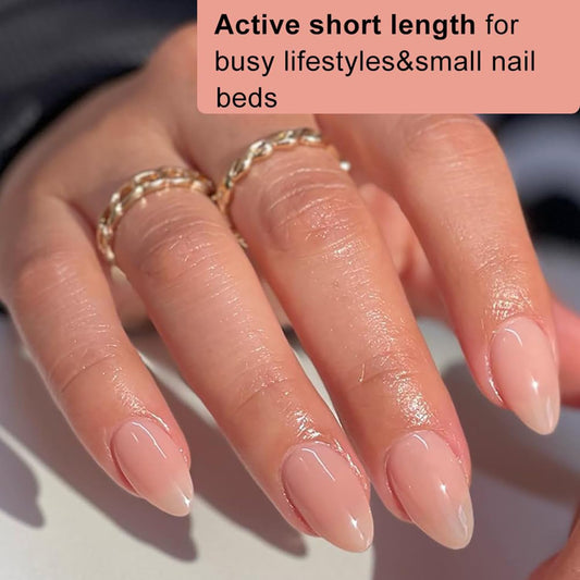 SINOKAME close-up of almond curve tip showing smooth edge for natural look