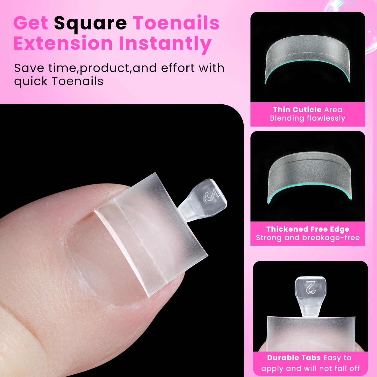 SINOKAME kit contents with two glue tubes and organized tips for immediate use