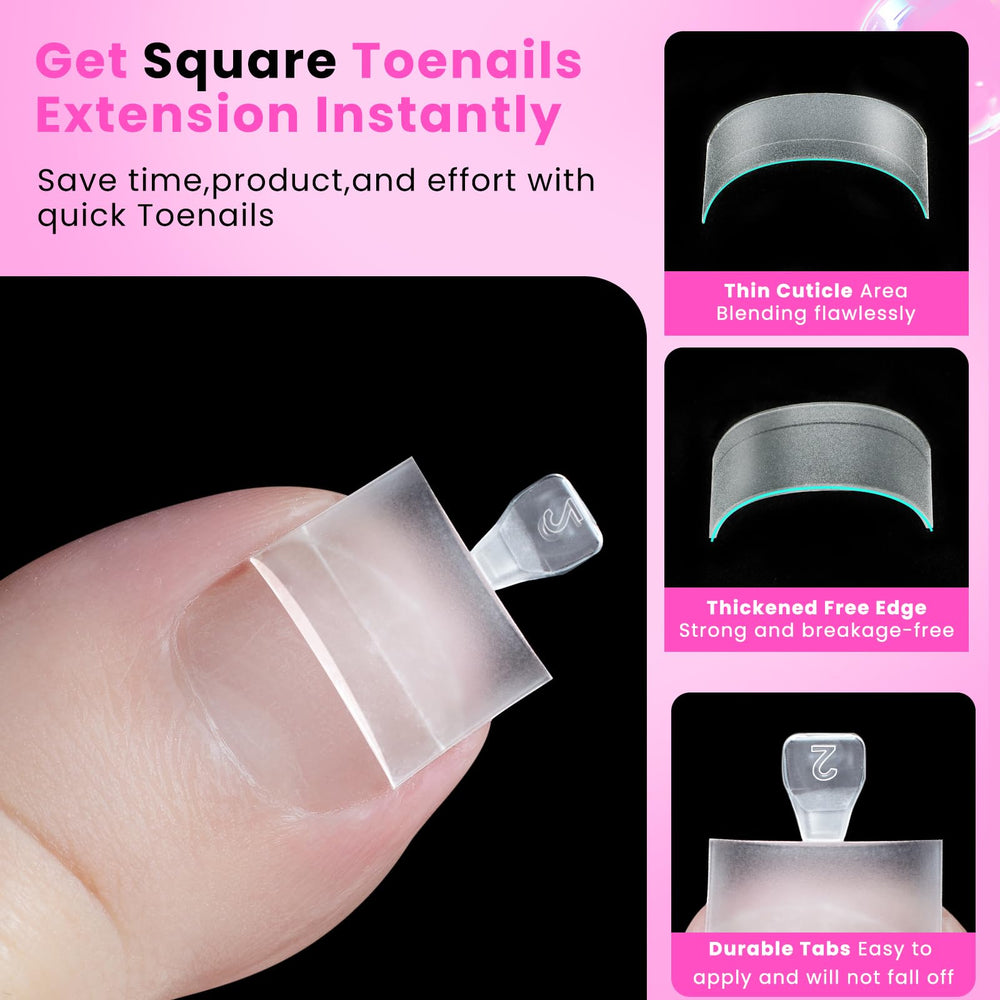 SINOKAME kit contents with two glue tubes and organized tips for immediate use