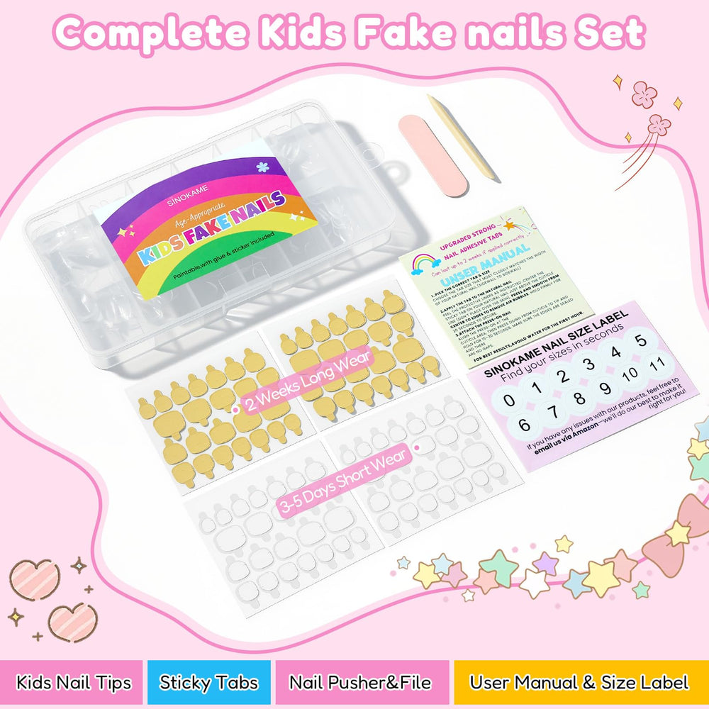 SINOKAME sticky tab sheets with nail file and cuticle pusher for easy application