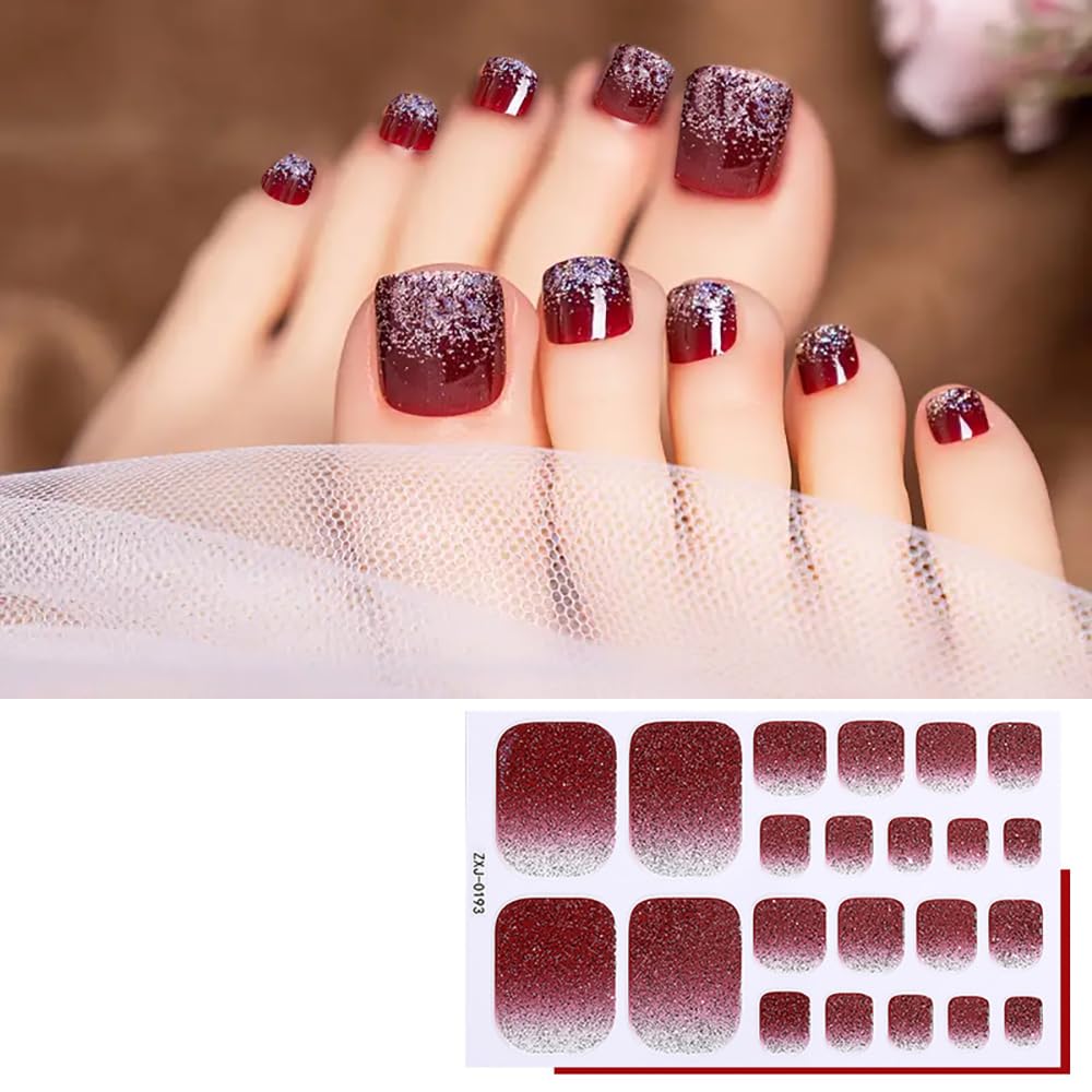 SINSEN application on toenail demonstrating easy peel-and-press for quick pedicures
