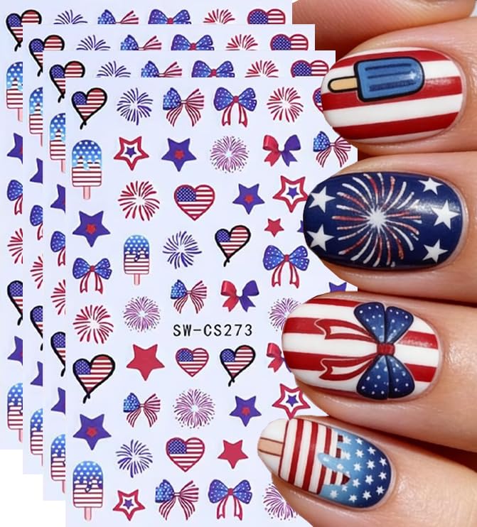SINSEN pack front layout showing six patriotic decal sheets for easy selection