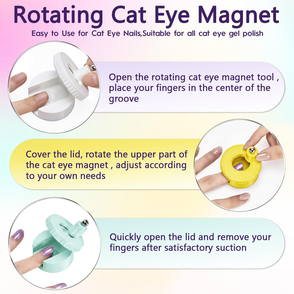 SINSETU close-up of U-shaped magnet groove for wide French cat-eye effects