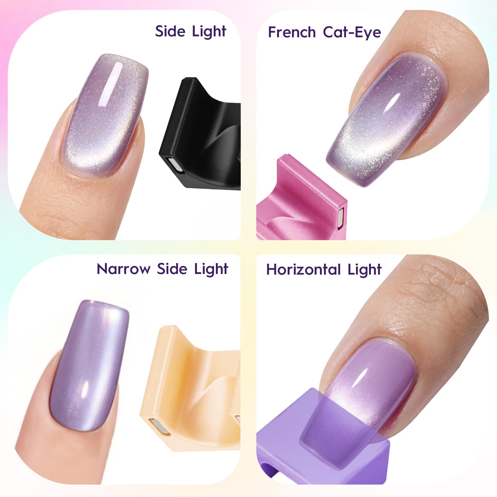 SINSETU magnet tool in use on finger creating a clean cat-eye benefit of stability