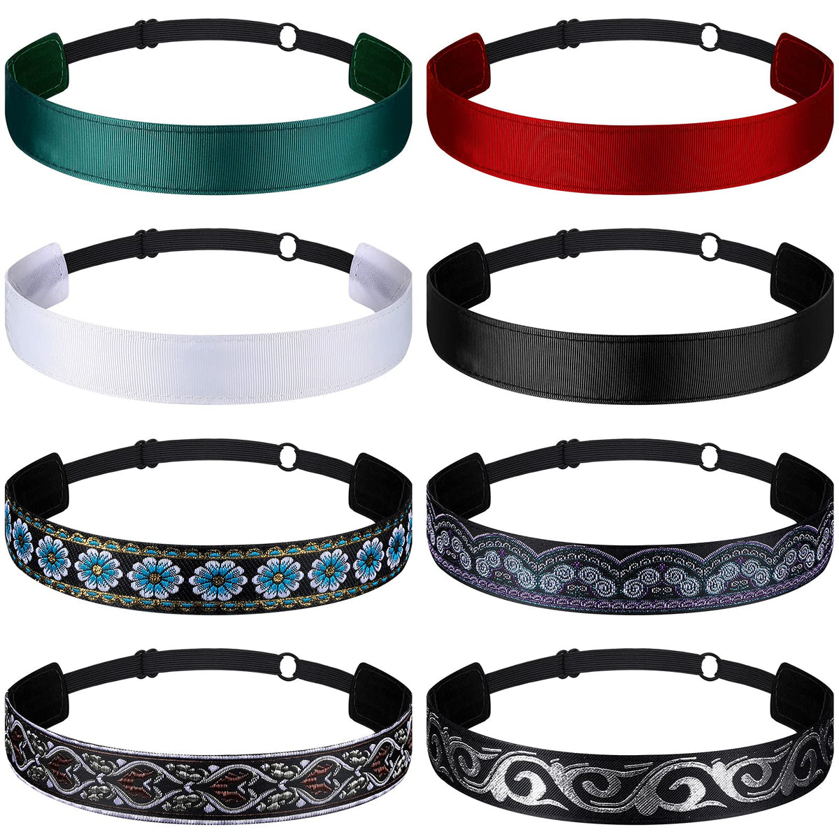 Sintege front packaging showing full 8-piece headband set and variety